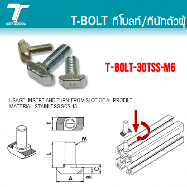 T-BOLT-30TSS-M6 0