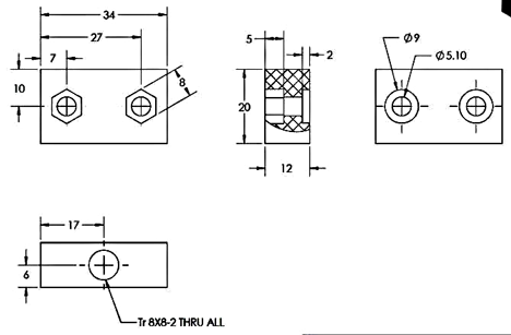 ANTI-BACKLASH BLOCK NUT T8 , V-Slot Aluminum Profile , อลูมิเนียมโปรไฟล์ V SLOT