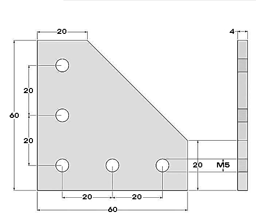 L-PLATE BRACKET , V-Slot Aluminum Profile , อลูมิเนียมโปรไฟล์ V SLOT