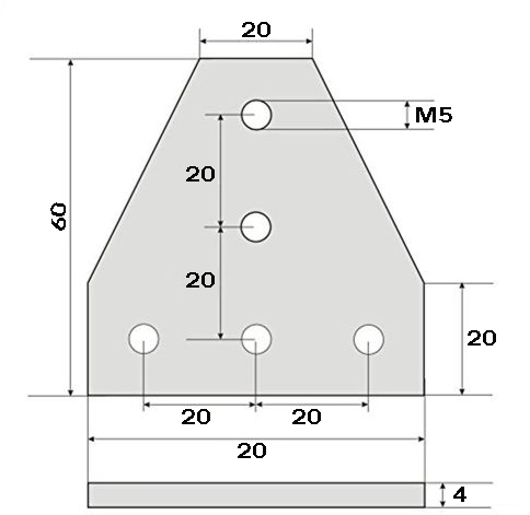 T-PLATE BRACKET , V-Slot Aluminum Profile , อลูมิเนียมโปรไฟล์ V SLOT